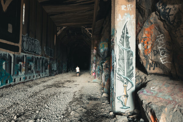 Donner Pass Summit Tunnels, Sierra Nevada, California, USA - seen by streb
